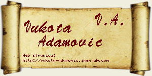 Vukota Adamović vizit kartica